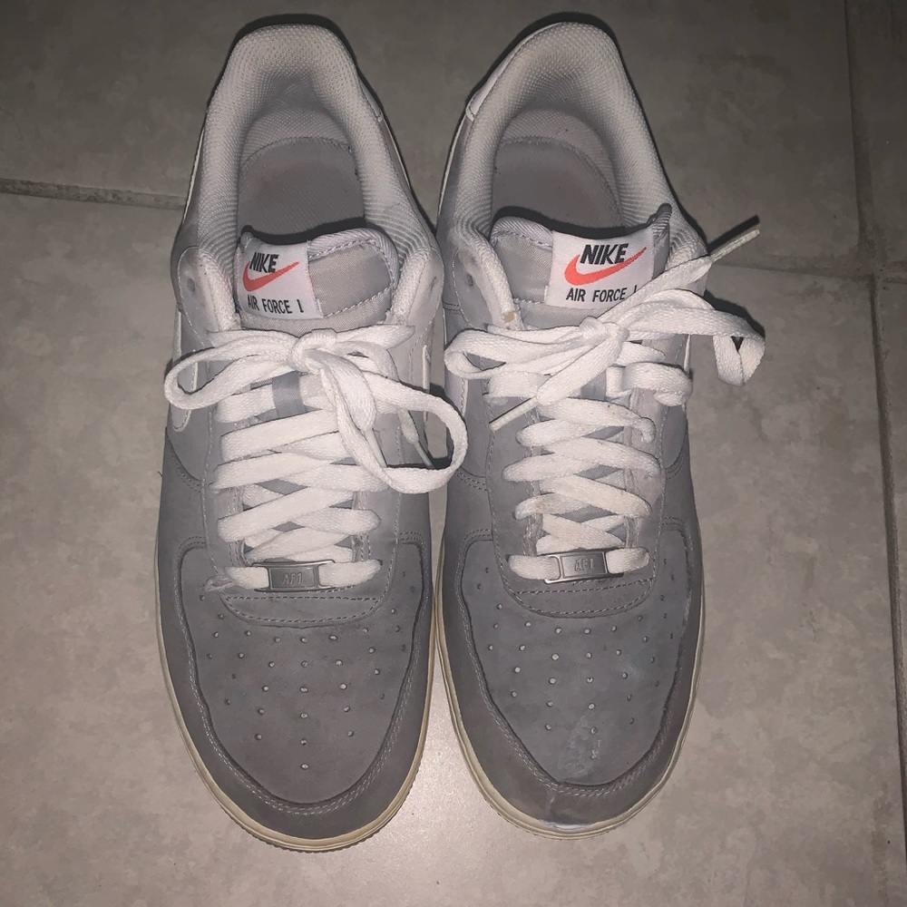 White and grey Air Force 1